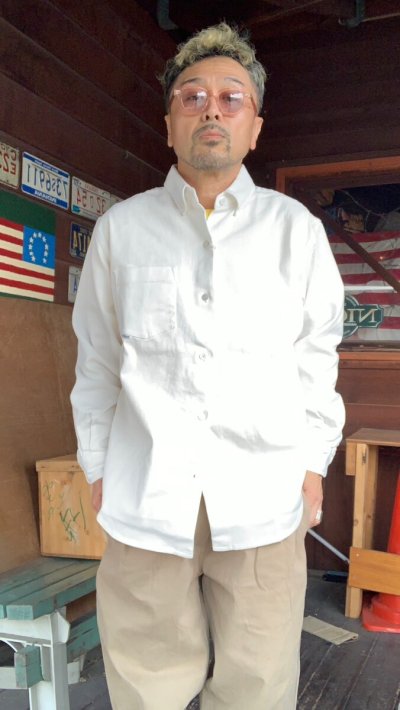 画像1: Sugar&Co   (シュガーアンドコー）handsome shirt　White twill ハンサムシャツ　ホワイトツイル