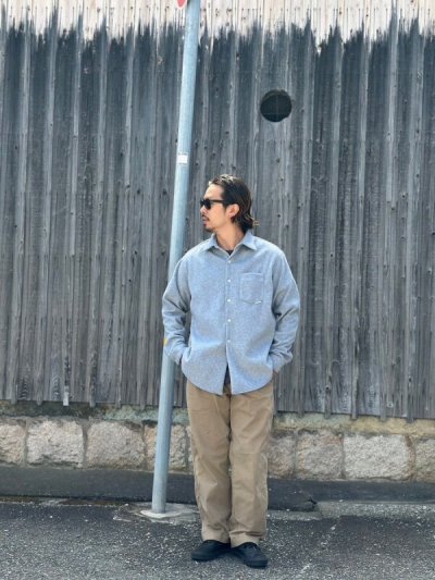 画像1: Sugar&Co   (シュガーアンドコー）fleece CPO shirt   GRAY