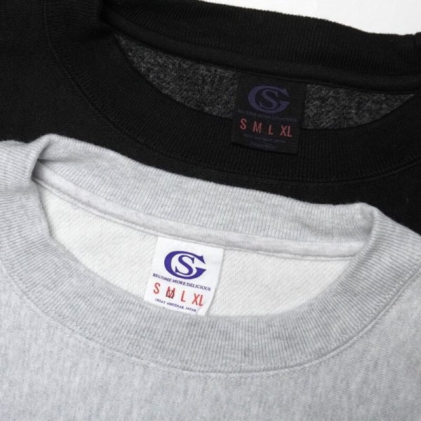 画像2: Sugar & Co.  Drop Sweat シュガーアンドカンパニー   reverse sweat ブラック    H.ホワイト (2)