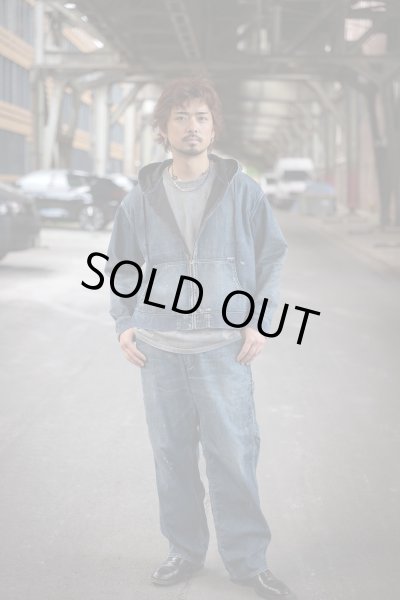画像9: Sugar&Co   (シュガーアンドコー）Denim Windproof Hoodie  (worker's  wash) (9)