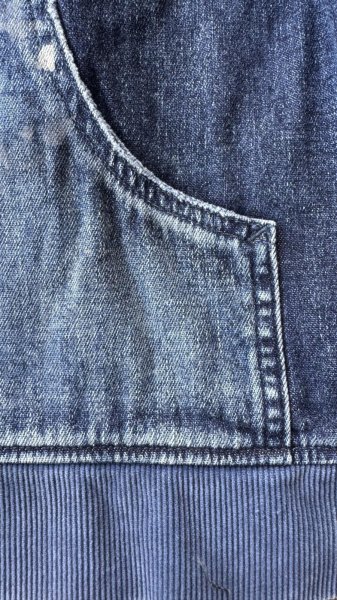 画像6: Sugar&Co   (シュガーアンドコー）Denim Windproof Hoodie  (worker's  wash) (6)