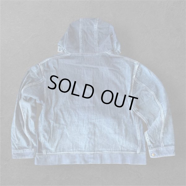画像2: Sugar&Co   (シュガーアンドコー）Denim Windproof Hoodie  (worker's  wash) (2)