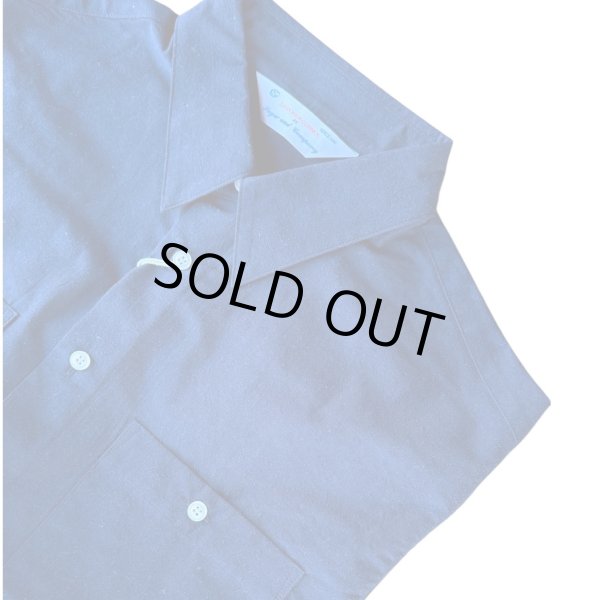 画像1: Sugar&Co   (シュガーアンドコー）cotton/silk  dress shirt     ネイビー (1)
