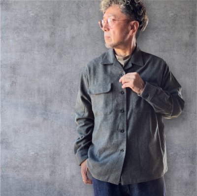 画像1: Sugar&Co (シュガーアンドコー)BOX SHIRT pinstripe