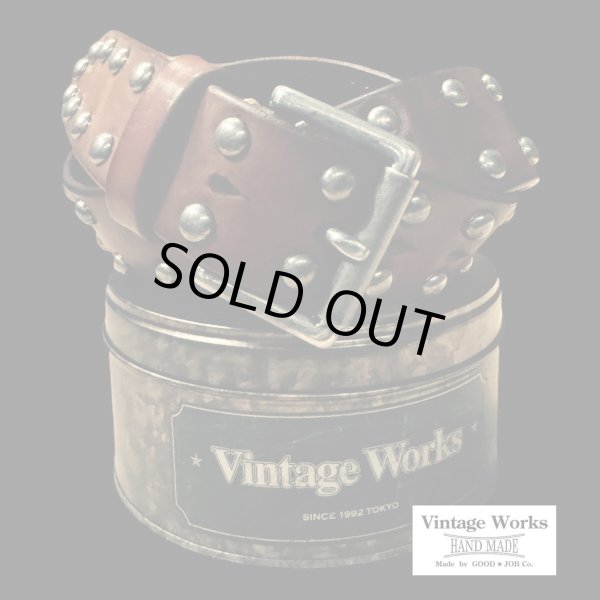 画像1: VintageWorks ヴィンテージワークス　ＢＥＬＴ　スタッズベルト　KHAKI (1)