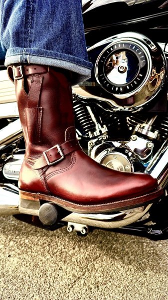 画像3: MAKERSメイカーズ phillip66 30周年記念　HORSE　ENGINEER　Black ・Burgundy　　６６別注 (3)