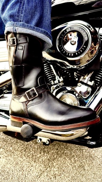 画像2: MAKERSメイカーズ phillip66 30周年記念　HORSE　ENGINEER　Black ・Burgundy　　６６別注 (2)