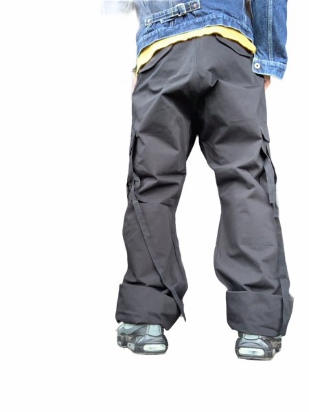 画像11: 希少 MOSSIR(モシール) マイケル M-65タイプコーデュラリップ6ポケットパンツ BLACKブラック (11)