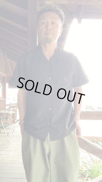 画像6: MOSSIR モシール  John ジョン サプレックスナイロン アロハシャツ BLACK ブラック (6)