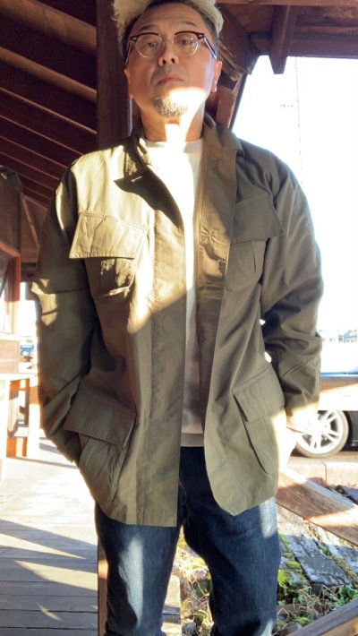 画像1: MOSSIR　モシール　Selva セルバ　サプレックスナイロン　ファティーグシャツ　OLIVEオリーブ