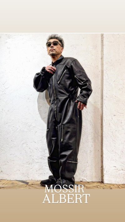 画像1: ２０２５AW　ご予約商品　FINE CREEK  MOSSIR  ALBERT　ウォッシャブルレザーレザーつなぎ　　BLACK