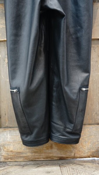 画像10: 2025AW ご予約商品 FINE CREEK  MOSSIR  ALBERT ウォッシャブルレザーレザーつなぎ  BLACK (10)