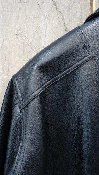 画像17: 2025AW ご予約商品 FINE CREEK  MOSSIR  ALBERT ウォッシャブルレザーレザーつなぎ  BLACK (17)