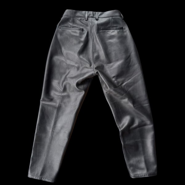 画像4: FINE CREEK  MOSSIR  OPEN DAY　ウォッシャブルレザーパンツ　　BLACK (4)