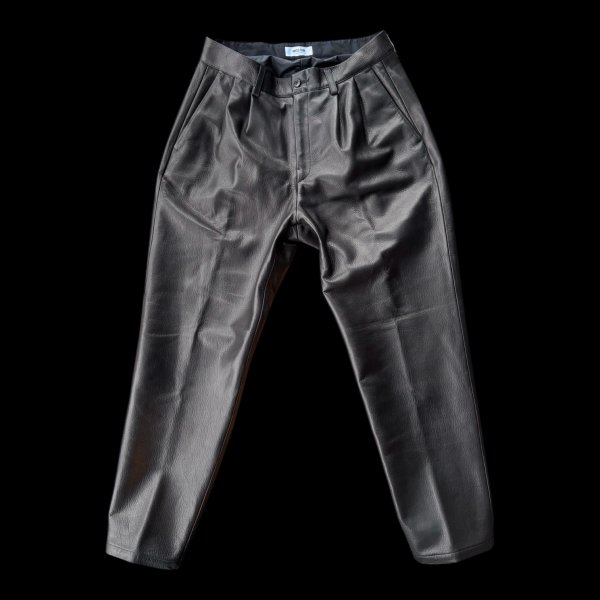 画像3: FINE CREEK  MOSSIR  OPEN DAY　ウォッシャブルレザーパンツ　　BLACK (3)