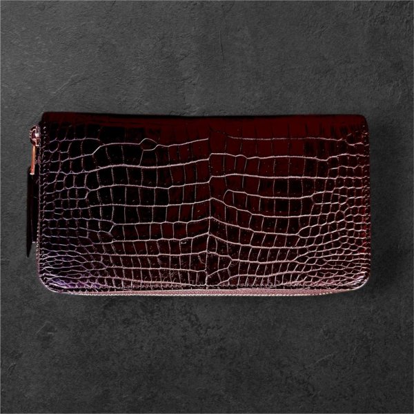 画像2: ITUAIS(イトゥアイス）　H.C.Pクロコダイル　ポロサスラウンドジップロングウォレット　BLACK (2)