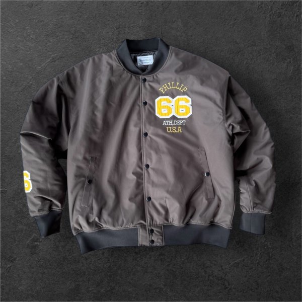 画像2: Sugar&Co   (シュガーアンドコー）Sugar varsity jacket  スタジアムジャケット 66スペシャル　　BROWN (2)