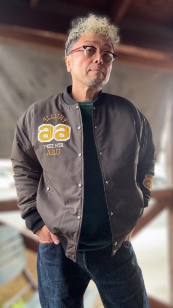 画像12: Sugar&Co   (シュガーアンドコー）Sugar varsity jacket  スタジアムジャケット 66スペシャル　　BROWN (12)