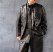 画像10: FINE CREEK  MOSSIR  GOOD MAN 　ウォッシャブルレザーシャツ　　BLACK (10)