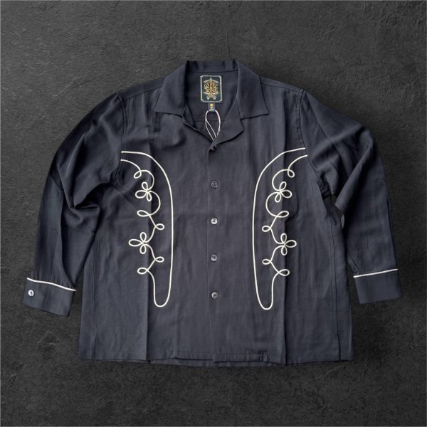 画像1: GYPSY＆SONS　EMBROID RODEO SHIRTS  BLACK (1)