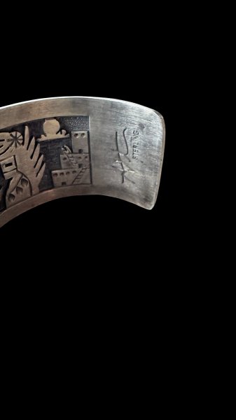 画像6: NAVAJO ナバホ族　Ｈｅｒｍａｎ・Vandever ハーマン・バンデバー　バングル (6)