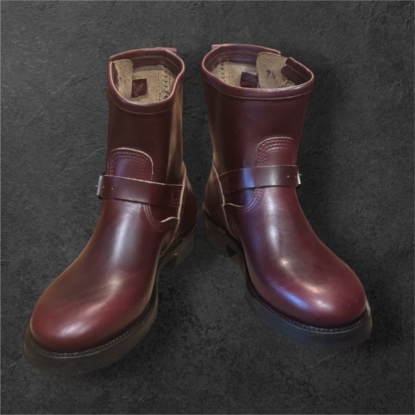 画像1: MAKERSメイカーズ　HORSE ENGINEER　SHORT 　CXL  BURGUNDY  (1)