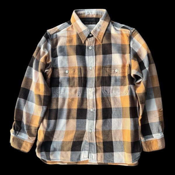 画像3: FULL COUNTフルカウントCHECK NEL WORK SHIRTS  Beige (3)