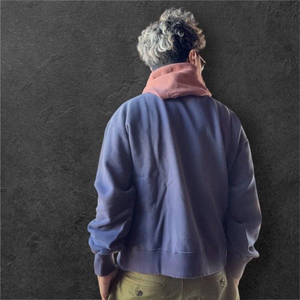 画像2: FULL COUNTフルカウントFading Sweat Hoodie  EGGPLANT/BODEAUK (2)