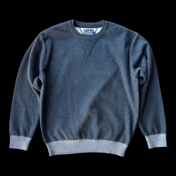 画像3: STUDO D' ARTISAN　 ステュディオ.ダ.ルチザン　KNIT SWEAT SHIRT  TOP BLK (3)
