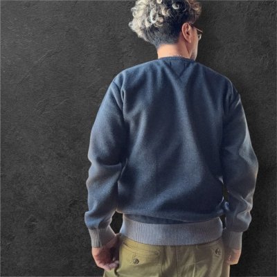 画像2: STUDO D' ARTISAN ステュディオ.ダ.ルチザン KNIT SWEAT SHIRT TOP BLK