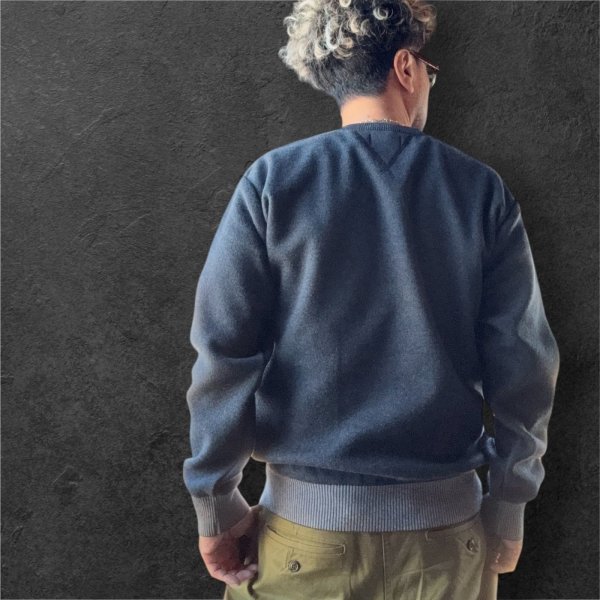 画像2: STUDO D' ARTISAN　 ステュディオ.ダ.ルチザン　KNIT SWEAT SHIRT  TOP BLK (2)