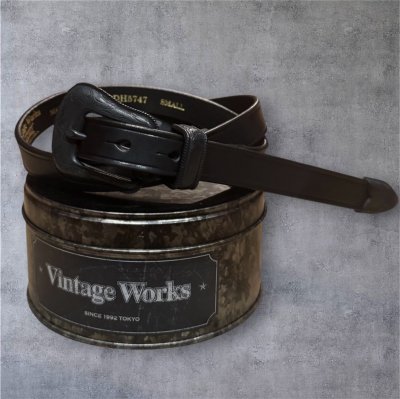 画像2: VintageWorks ヴィンテージワークス　ウエスタンベルト　ブラックバックル　　ＢＬＡＣＫ