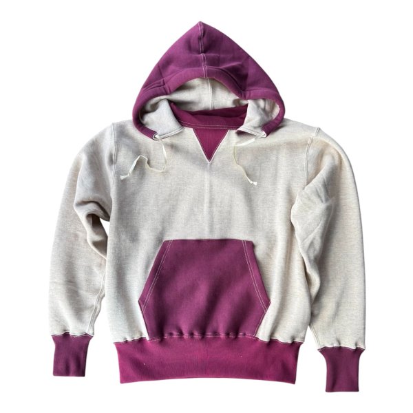 画像2: CUSHMAN(クッシュマン）TWO TONE SWEAT PARKA  後付けフードツートンカラー (2)