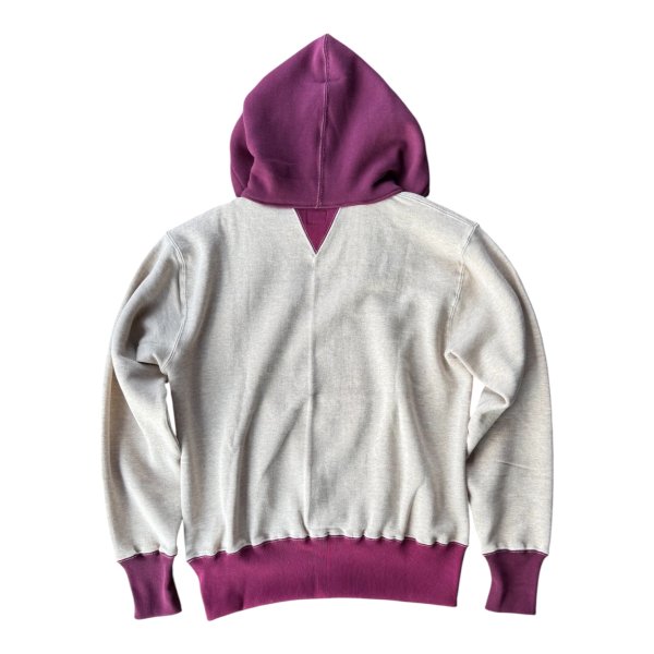 画像3: CUSHMAN(クッシュマン）TWO TONE SWEAT PARKA  後付けフードツートンカラー (3)