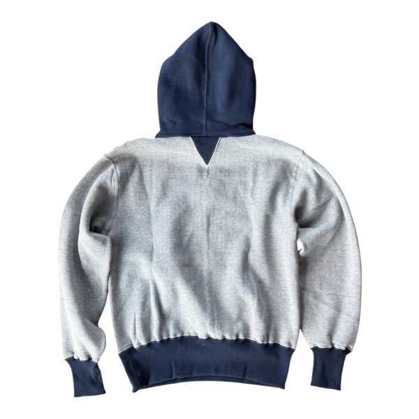 画像8: CUSHMAN(クッシュマン）TWO TONE SWEAT PARKA  後付けフードツートンカラー (8)