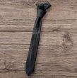 画像2: FINE CREEK  MOSSIR  CORRECT　ウォッシャブルレザー　ネクタイ　　BLACK (2)