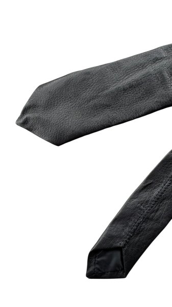 画像5: FINE CREEK  MOSSIR  CORRECT　ウォッシャブルレザー　ネクタイ　　BLACK (5)