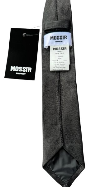 画像7: FINE CREEK  MOSSIR  CORRECT　ウォッシャブルレザー　ネクタイ　　BLACK (7)