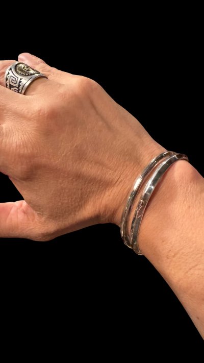 画像1: INDIANJEWELRY Cippy Crazy Horse(シッピー クレイジーホース) インディアンジュエリー スプリットバングル ブレス