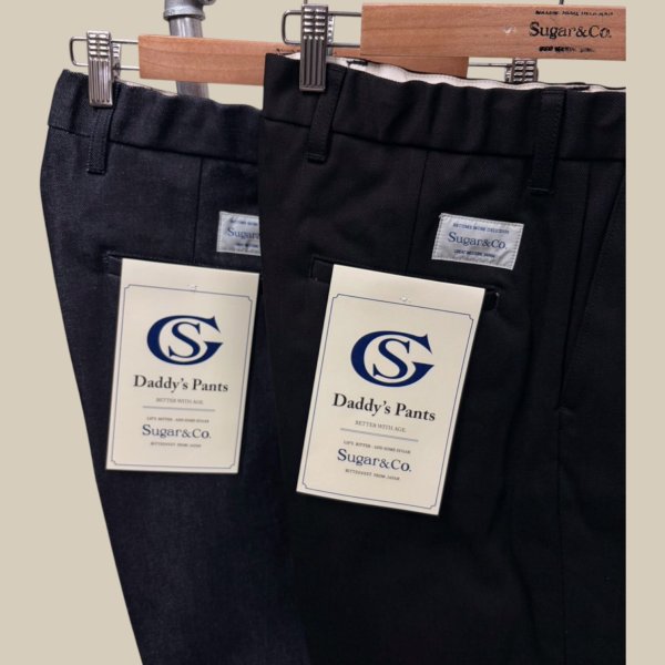画像1: Sugar & Co.シュガーアンドカンパニー ダディーズ パンツWide BLACK　INDIGO (1)