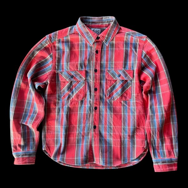 画像3: JELADOジェラード Unionworkers Shirts(ユニオンワーカーズシャツ) ショート丈  トマトレッド (3)