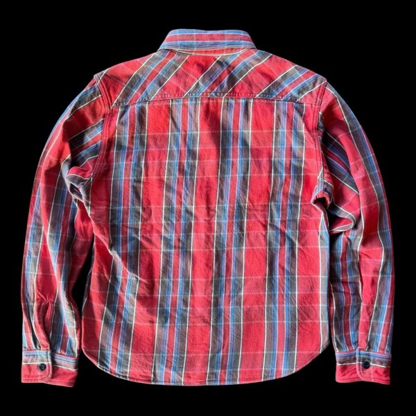 画像4: JELADOジェラード Unionworkers Shirts(ユニオンワーカーズシャツ) ショート丈  トマトレッド (4)
