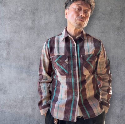 画像2: JELADOジェラード Unionworkers Shirts(ユニオンワーカーズシャツ) ショート丈 チェスナット