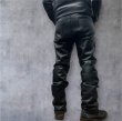 画像2: BOOTES    HOCK  　PIPED STEM TYPE　ウォッシャブルレザーパンツ　　BLACK (2)