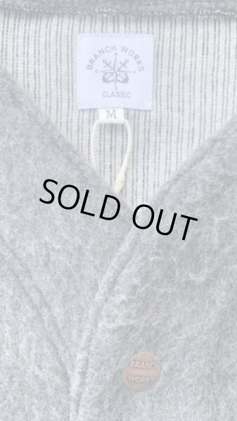 画像4: BranchWorks ブランチワークス  コットンウールカーディガン CHARCOAL (4)