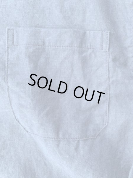 画像4: CUSHMANクッシュマン シャツ  LINEN SLEEPING SHIRTSリネンスリーピングシャツ Navyネイビー (4)