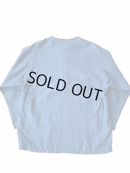 画像2: CUSHMANクッシュマン シャツ  LINEN SLEEPING SHIRTSリネンスリーピングシャツ Navyネイビー (2)