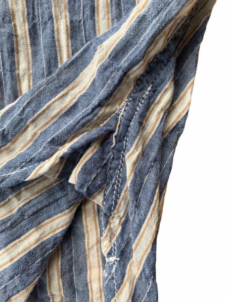 画像5: CUSHMAN クッシュマン STRIPE WORK SHIRTS ストライプワークシャツ BLUE (5)