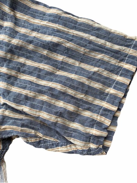 画像6: CUSHMAN クッシュマン STRIPE WORK SHIRTS ストライプワークシャツ BLUE (6)