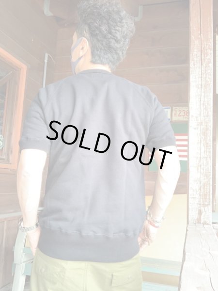 画像7: CUSHMAN(クッシュマン)MINI PILE SWEAT TEE 半袖スウェットBLACK (7)